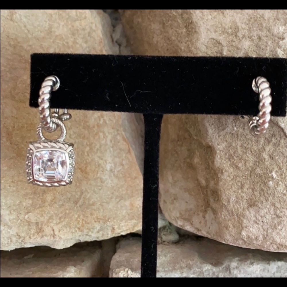 Judith Ripka SS earrings - Picture 6 of 7